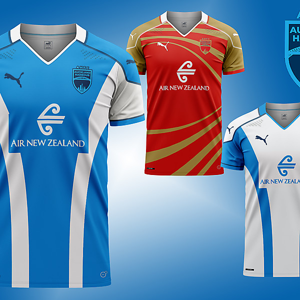 Auckland Harbour 1 city 1 team Home, away and change  concept kits