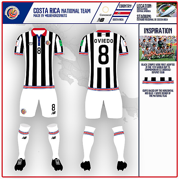 Costa Rica Away Kit | WC Knockout Comp Round of 16 | made by @bluehorizonkits
