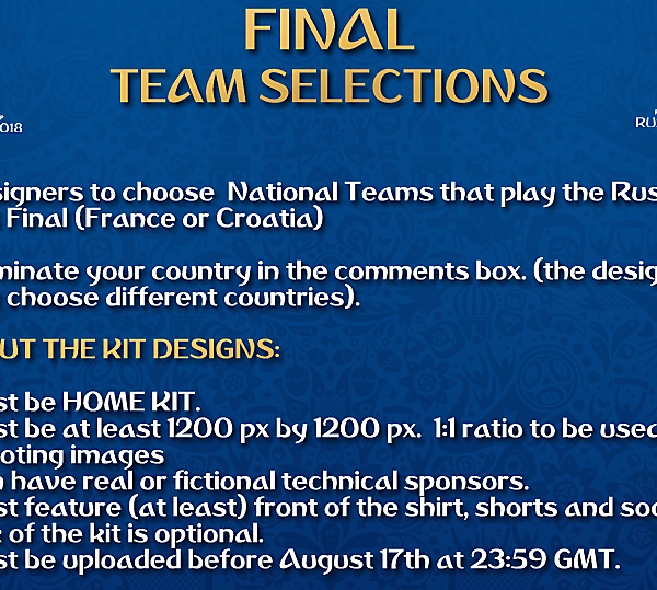 [FINAL] Team Selections