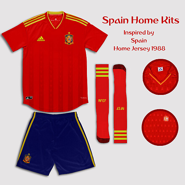 Spain Home Kits Concept (Retro Jersey Inspired)