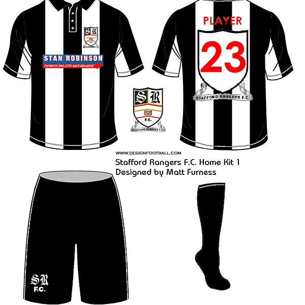 Stafford Rangers F.C. kit designs