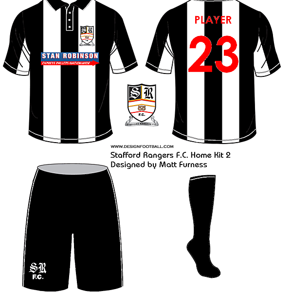 Stafford Rangers F.C. kit designs