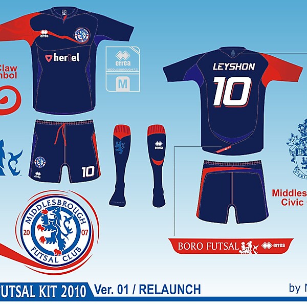Middlesbrough Futsal Club Kit - Version .01 Relaunch