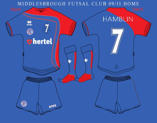 Middlesbrough Futsal Club 09-11 home shirt