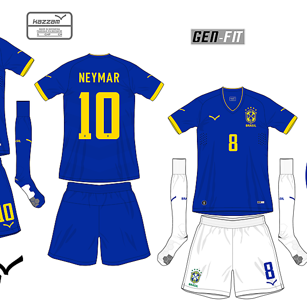 Brazil Away - Copa América Design Football