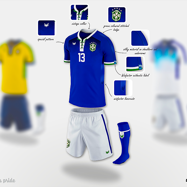 Brazil away kit - Copa América Design Football