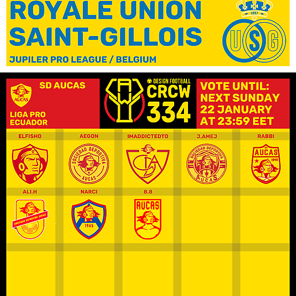 CRCW 335 - ENTRY PHASE - ROYALE UNION SAINT-GILLOISE  /  CRCW 334 - VOTING PHASE - SD AUCAS
