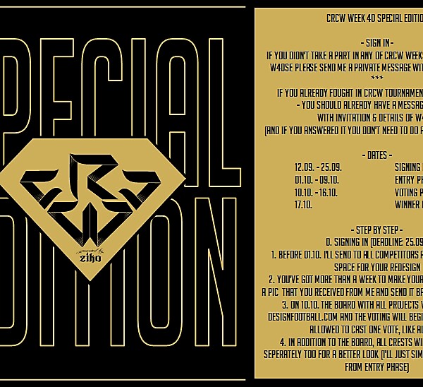 CRCW Week 40 Special Edition Announcement: dates & basic rules