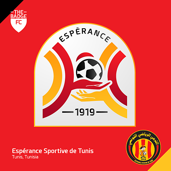 Esperance Sportive de Tunis Badge Redesign Concept by @thebadgefc - CRCW 312