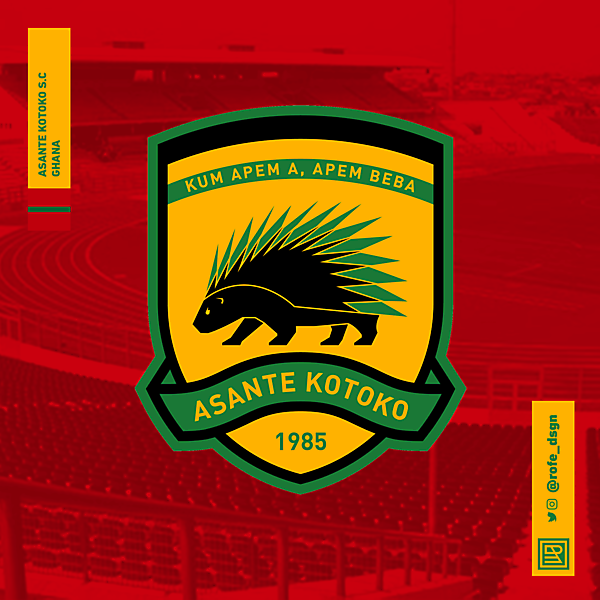 Asante Kotoko Football Club | Rebranding By @rofe_dsgn
