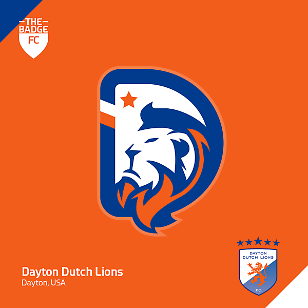 Dayton Dutch Lions Badge Redesign Concept by @thebadgefc - CRCW 212
