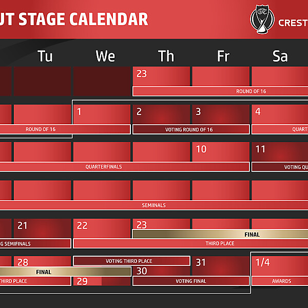 Knockout Stage Calendar