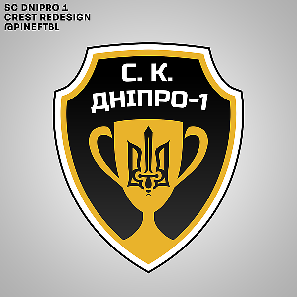 SC Dnipro-1 Crest Redesign