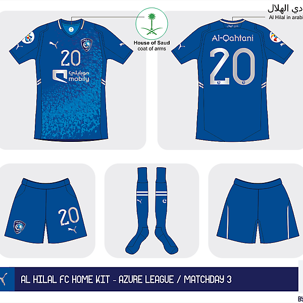 Al Hilal FC home kit - Azure League / Matchday 3