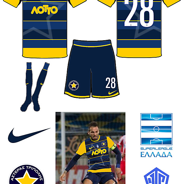 Asteras Tripoli Home Kit- Azure League Matchday 2