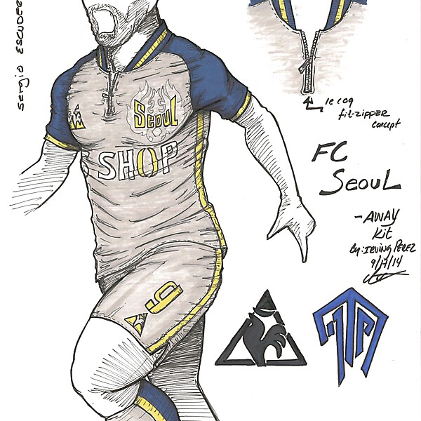 Design Football League - Azure League - MD4 - Away Kit - FC Seoul 