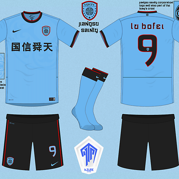 Jiangsu Sainty FC Away Kit - Azure League MD 8