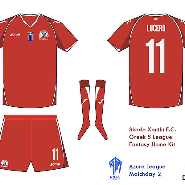 Skoda Xanthi F.C. Kit - Azure League Matchday 2