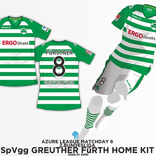 SpVgg Greuther Furth Home Kit - Azure League Matchday 6