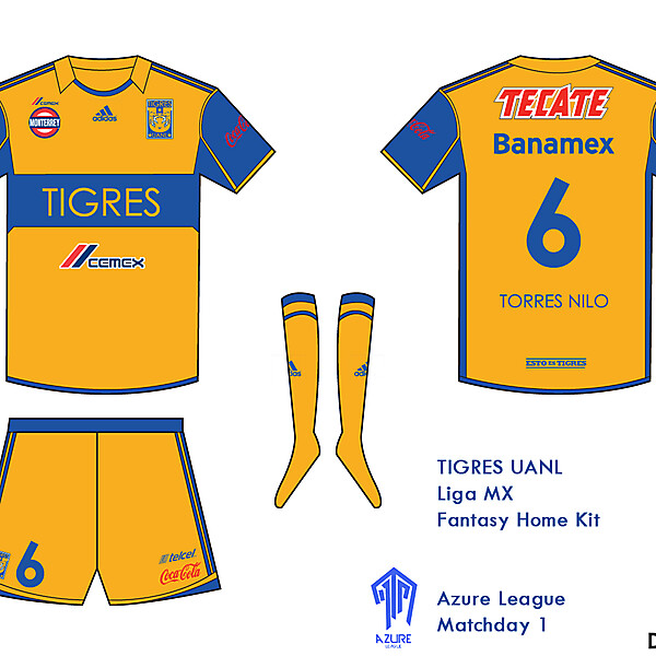 Tigres UANL Kit-Azure League Matchday 1