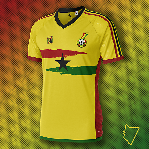 Ghana Away Concept Shirt - Riddesign