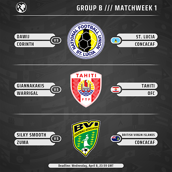 Group B // Week 1 // Matches