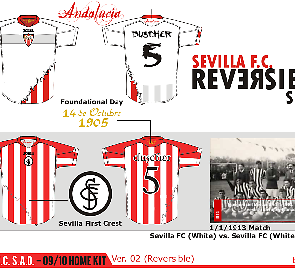 Sevilla F.C. S.A.D. Home shirt ver. 02 - Reversible