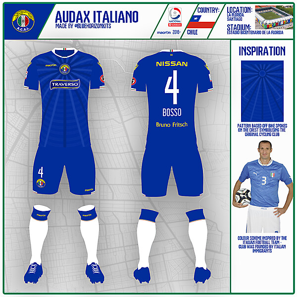 Audax Italiano Away Kit | DFSL2 Round 4 | made by @bluehorizonkits