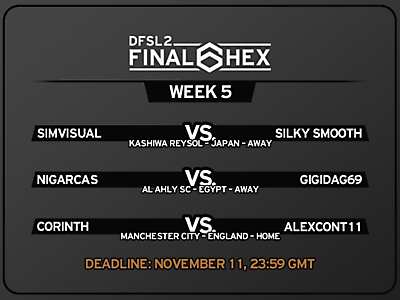 [FINAL HEX WEEK 5] Fixtures