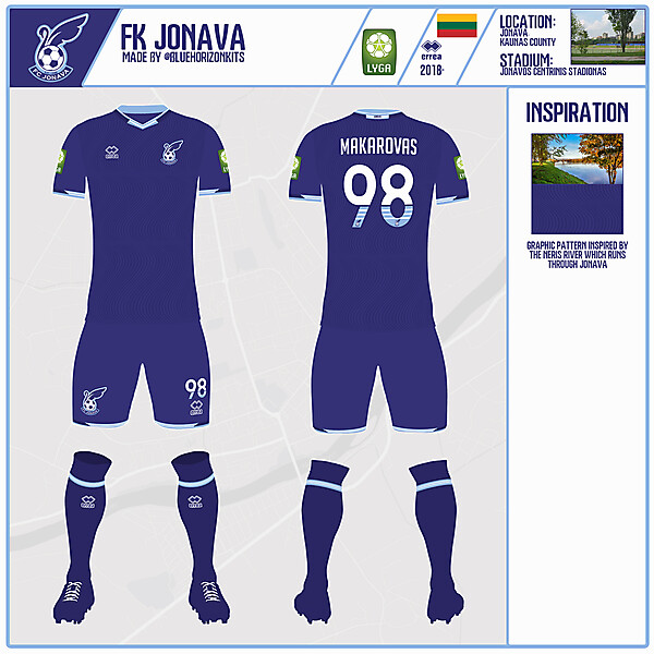 FK Jonava Away Kit | DFSL2 Round 2 | made by @bluehorizonkits