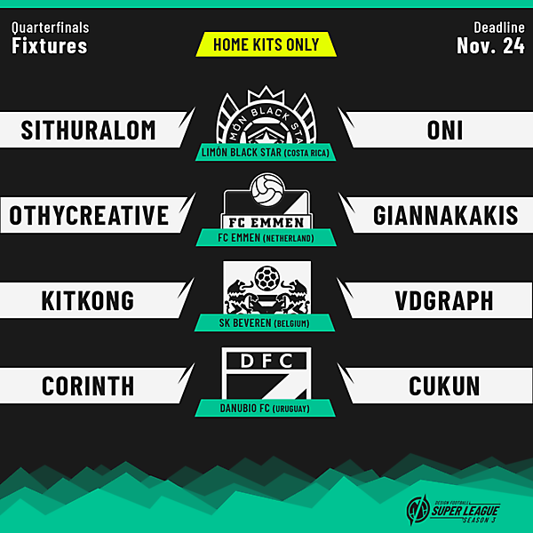 DFSL3 | Quarterfinals | Fixtures