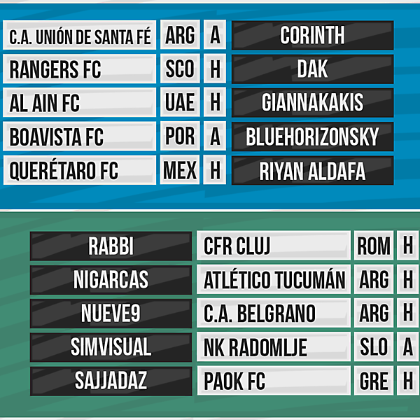 DFSL Round 5 Fixtures