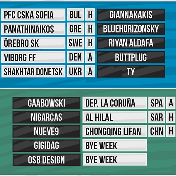 DFSL Round 7 Fixtures