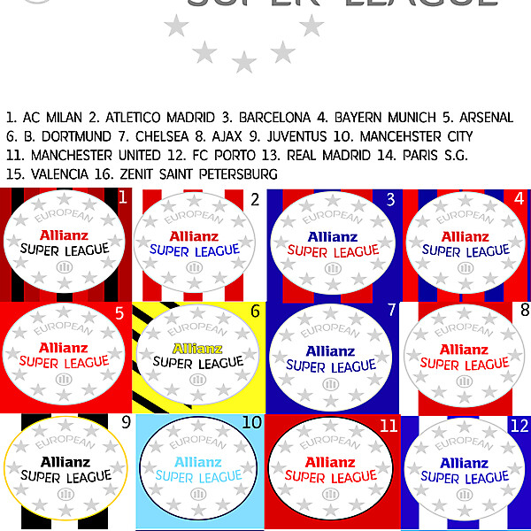 European Super League badges