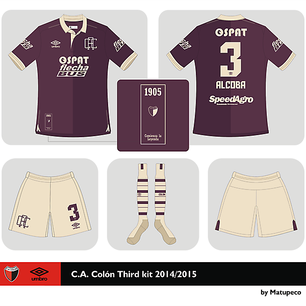 Club A. Colón Third kit 2015 2015
