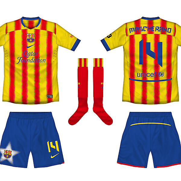 Barca Away w/ alternative shorts