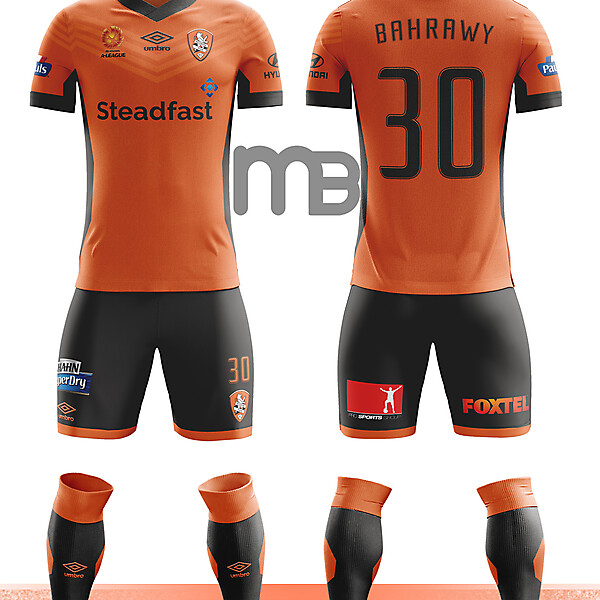 Brisbane Roar HOME KIT , By : Mostafa El-Bahrawy