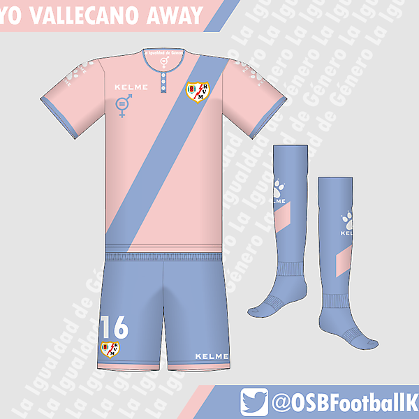 Rayo Vallecano de Madrid Away Kit - Gender Equality