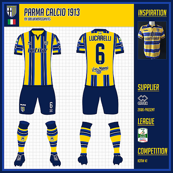 Parma Calcio 1913 Away Kit- @bluehorizonkits