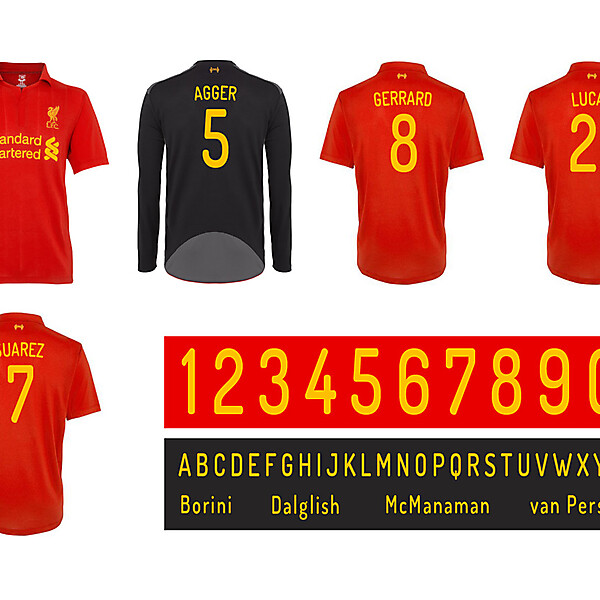 Liverpool Name & Number Font Competition (closed)