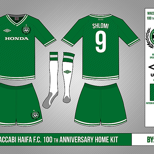 Maccabi Haifa F.C. 100th Anniversary Home Kit