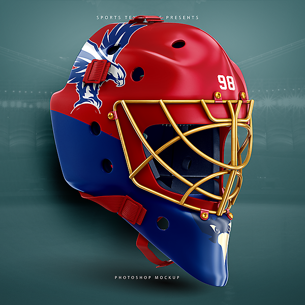 Crystal Palace nhl goaltender mask