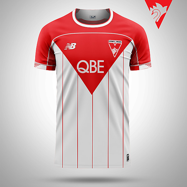 Sydney Swans AFL as a soccer shirt