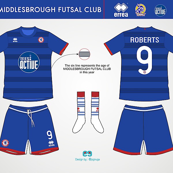 Errea Middlesbrough Futsal Club Home Kit #3