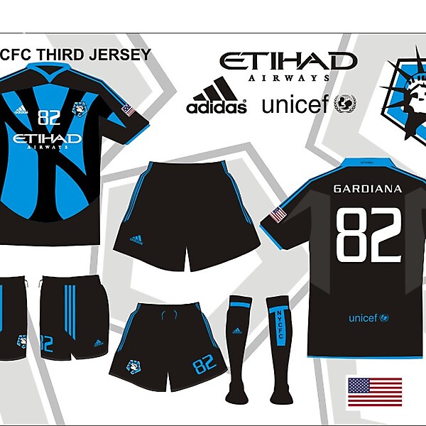 MLS Expansion team NYCFC THIRD V2 KIT 