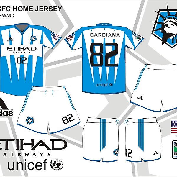 MLS Expansion team NYCFC HOME KIT Design