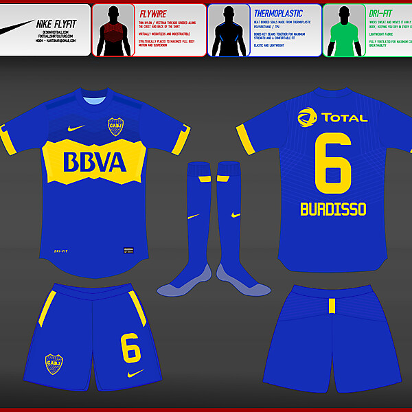 (2) Nike Fly-Fit  : Boca Juniors