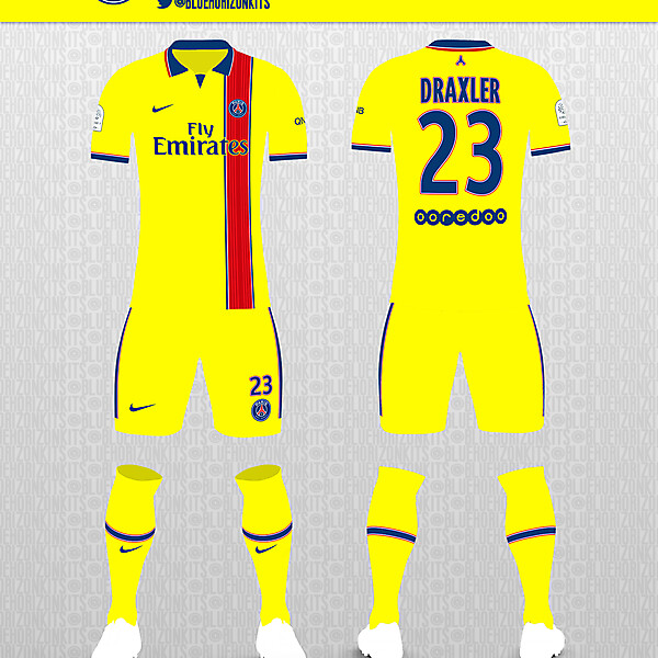 PSG Yellow Away Kit