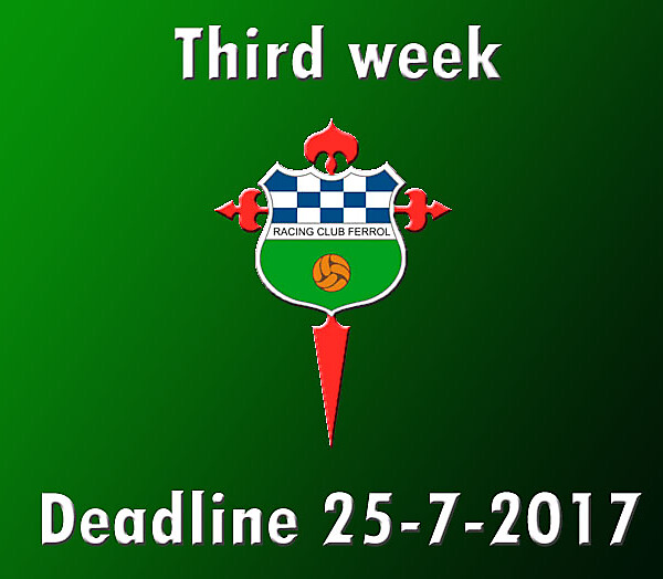 Third week -Segunda B- Racing Ferrol