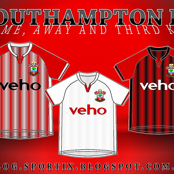 Southampton FC Home, Away and Third Kits